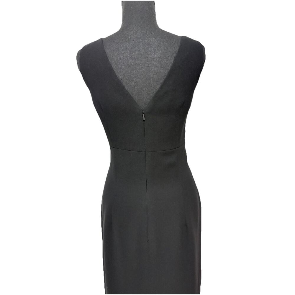 Maggy London Black Embroidered Floral Sleeveless Maxi Dress Size 10 - Picture 4 of 10